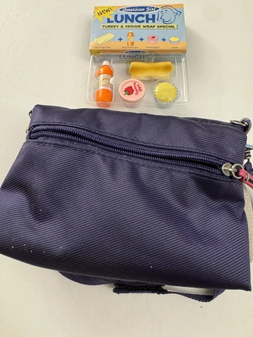 American Girl Doll Today Pleasant Company Reversibe School Bag & Lunch Set X2